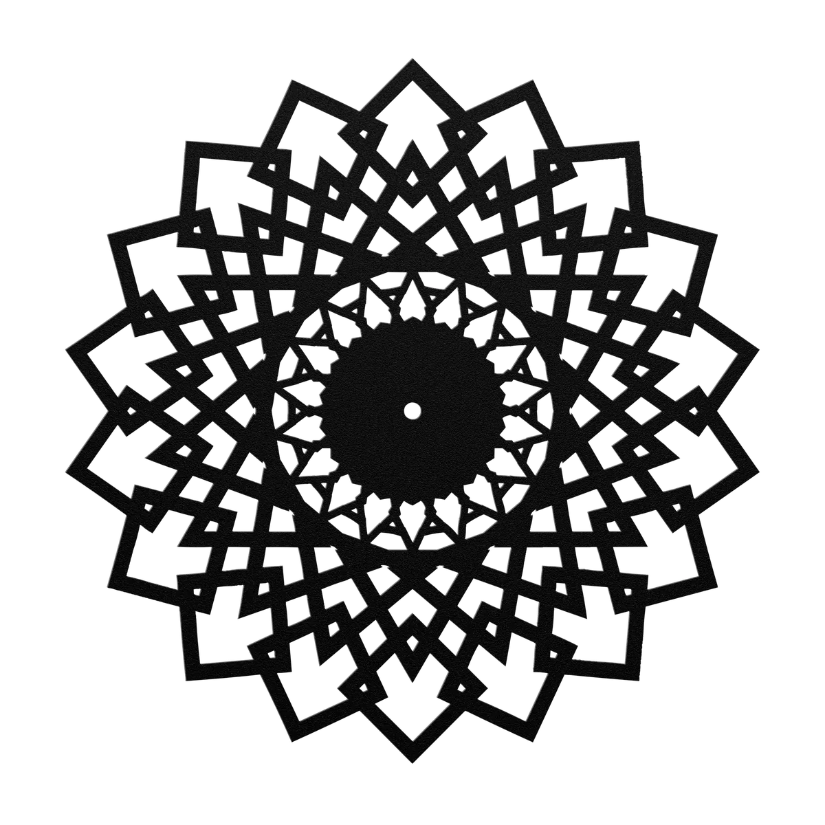 Clock Lace Mandala Metal Sign