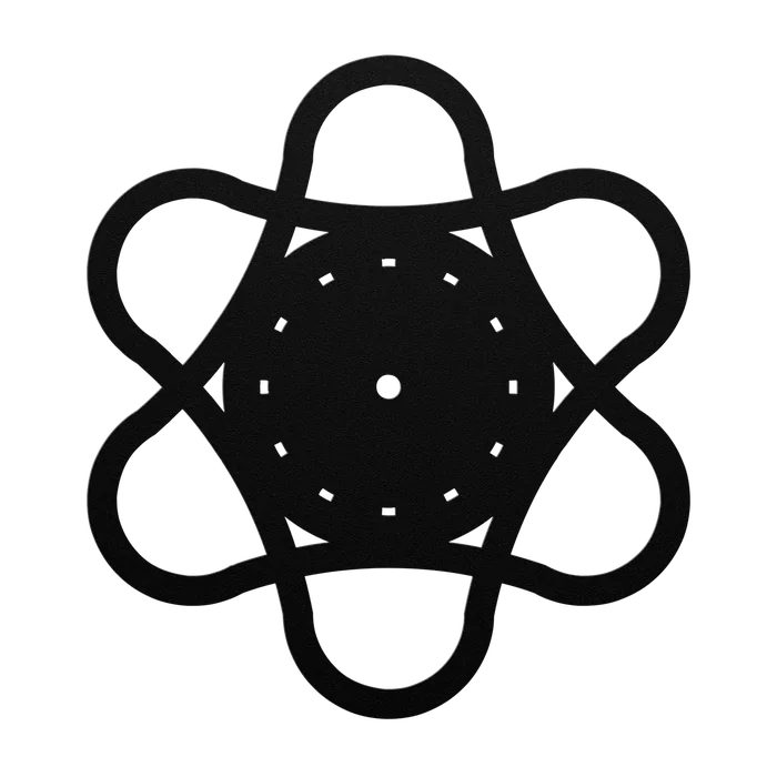 Clock Orbit Loops Metal Sign