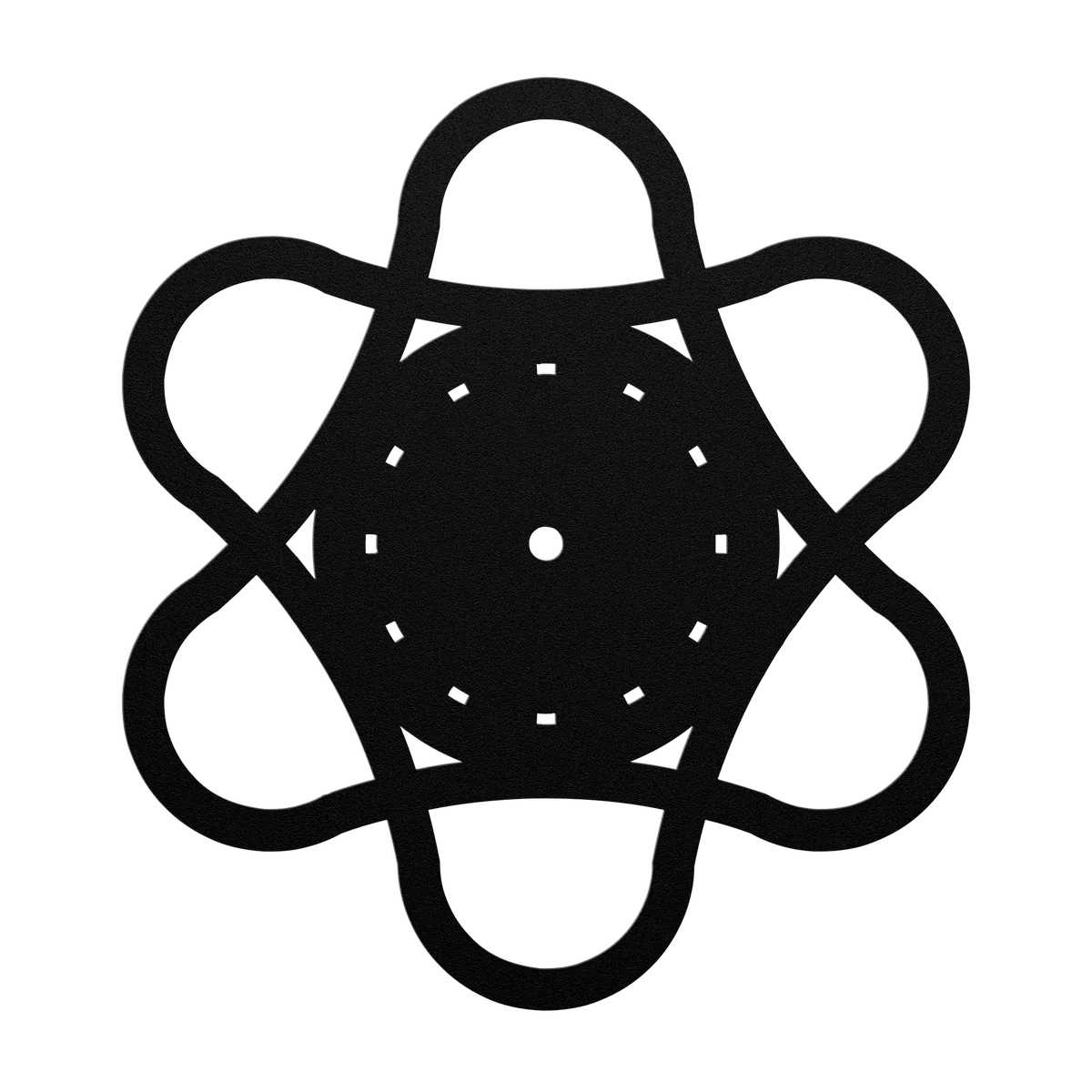 Clock Orbit Loops Metal Sign
