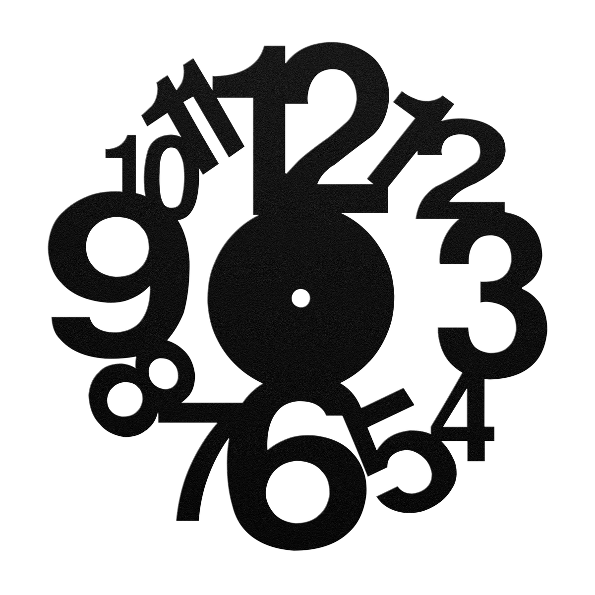 Clock Outside Numerals Metal Sign