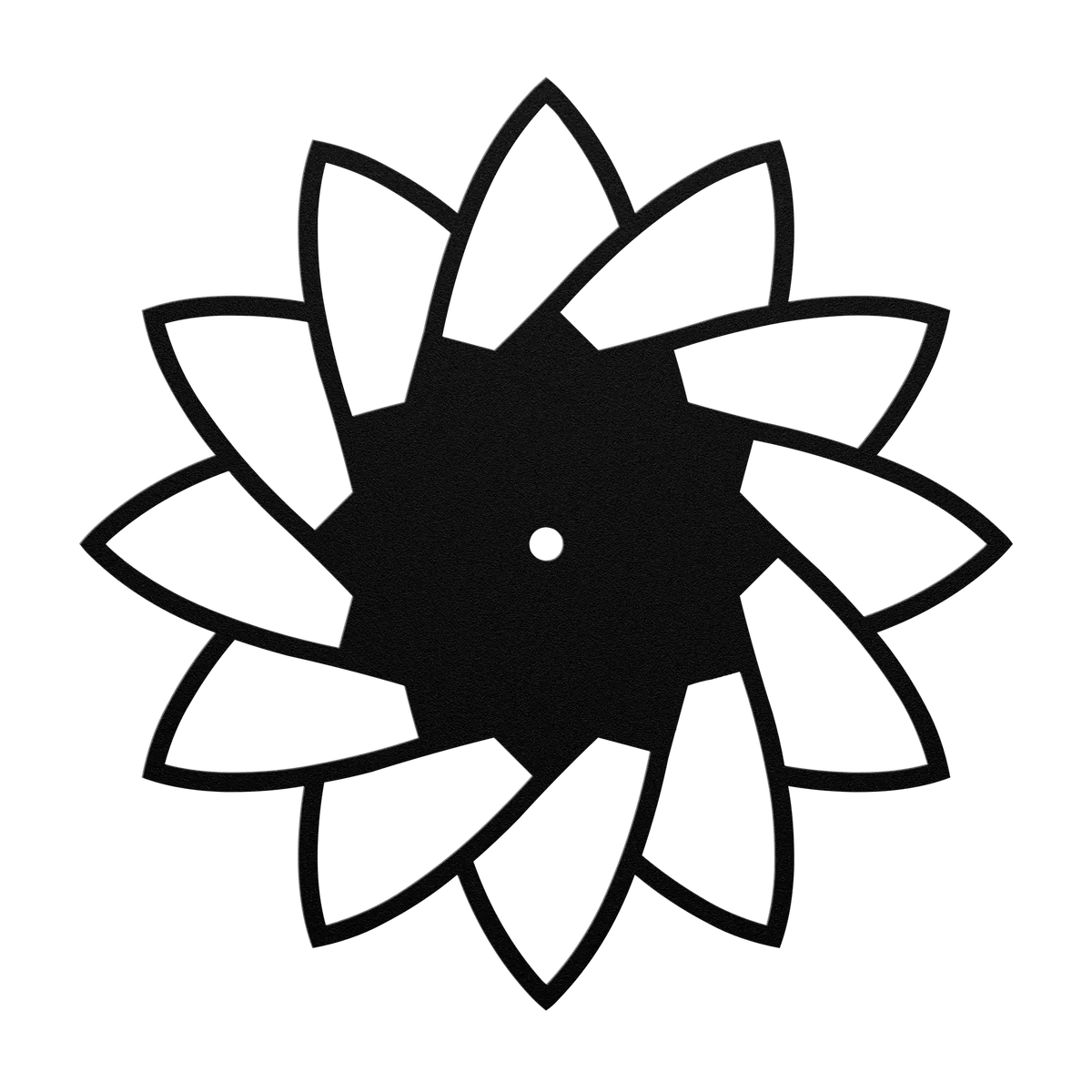 Clock Petal Ring Metal Sign