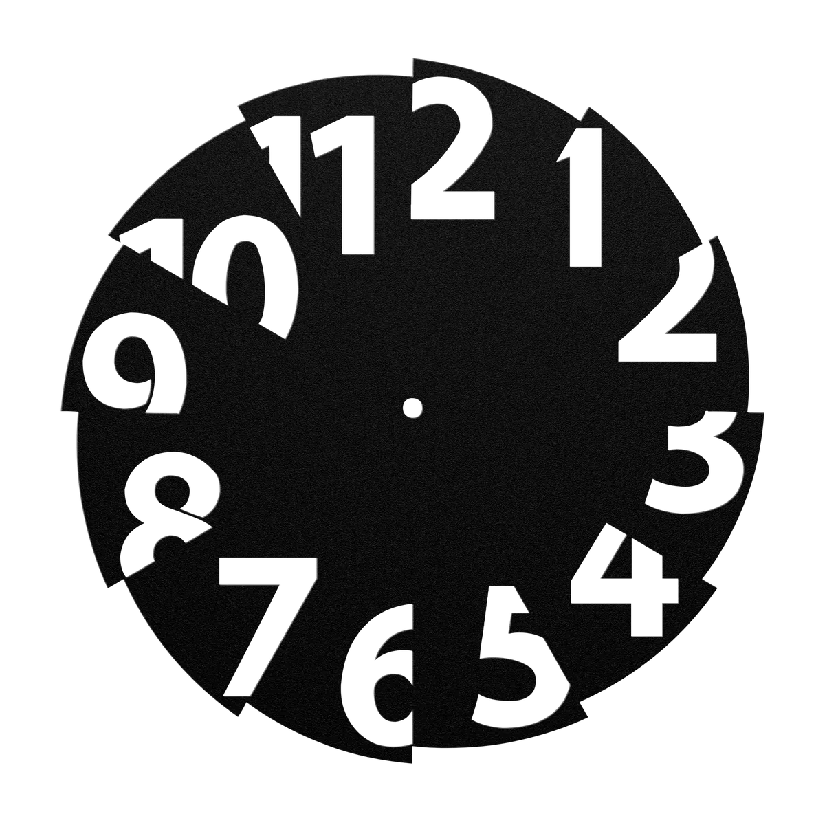 Clock Rim Numerals Metal Sign