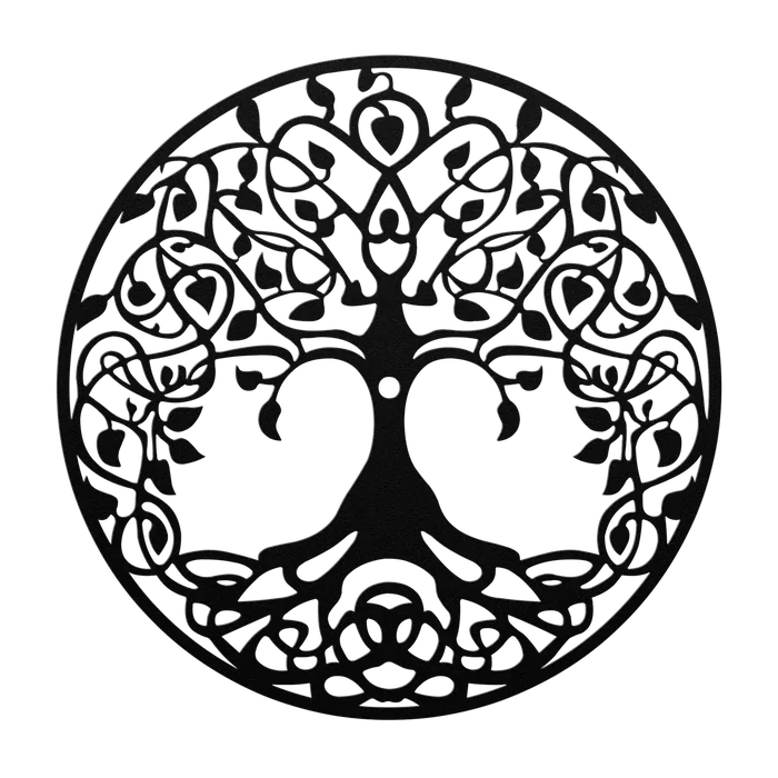 Clock Rooted Circle Metal Sign