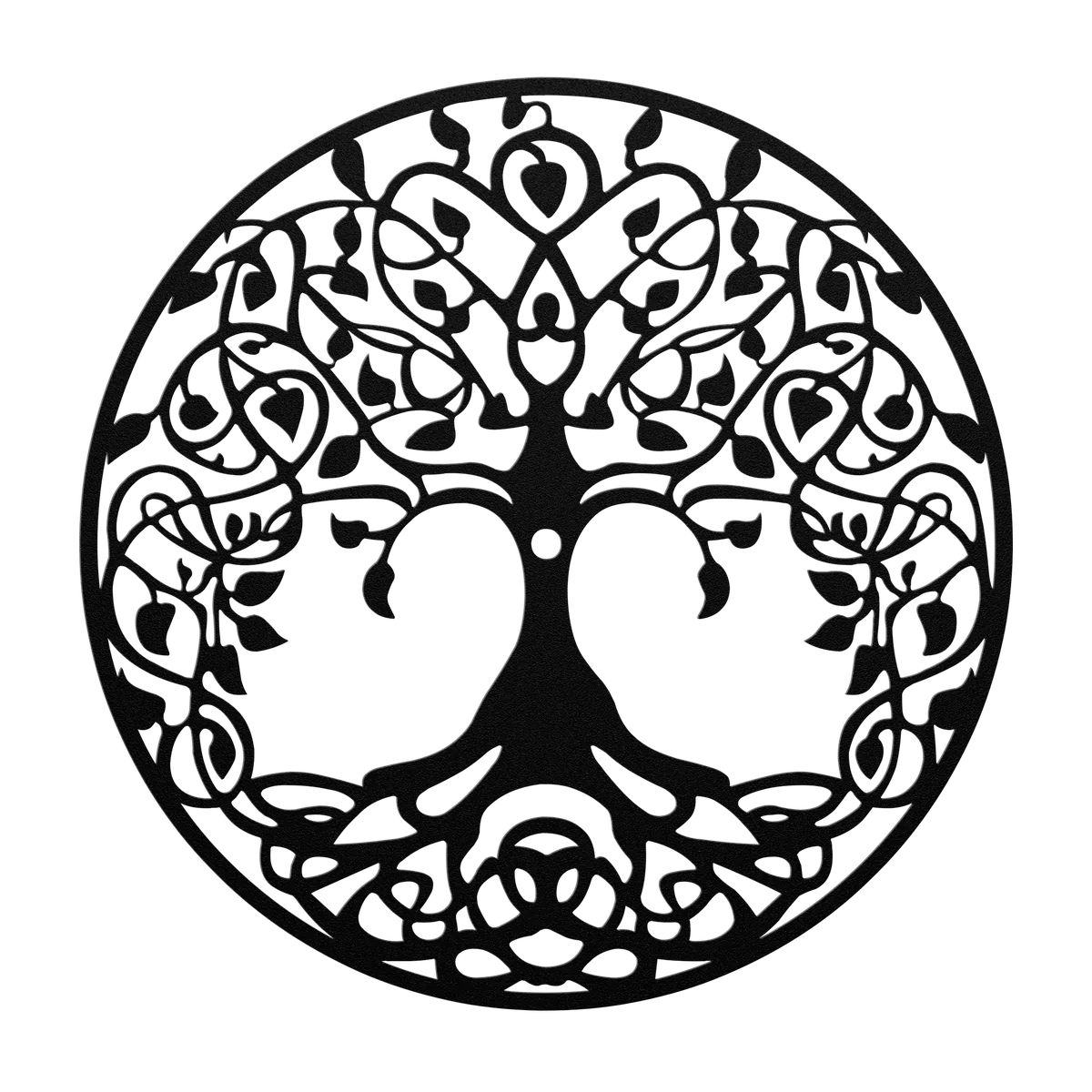 Clock Rooted Circle Metal Sign