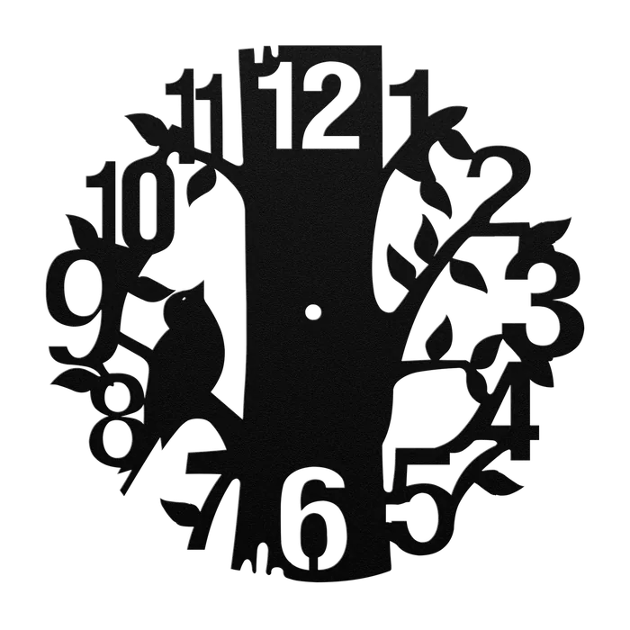 Clock Trunk and Cat Metal Sign