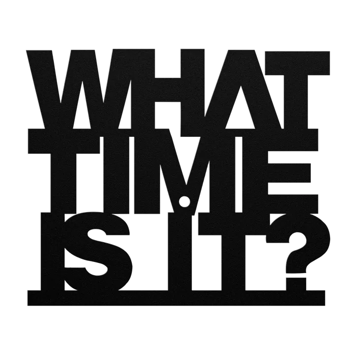 Clock What Time Is It Metal Sign