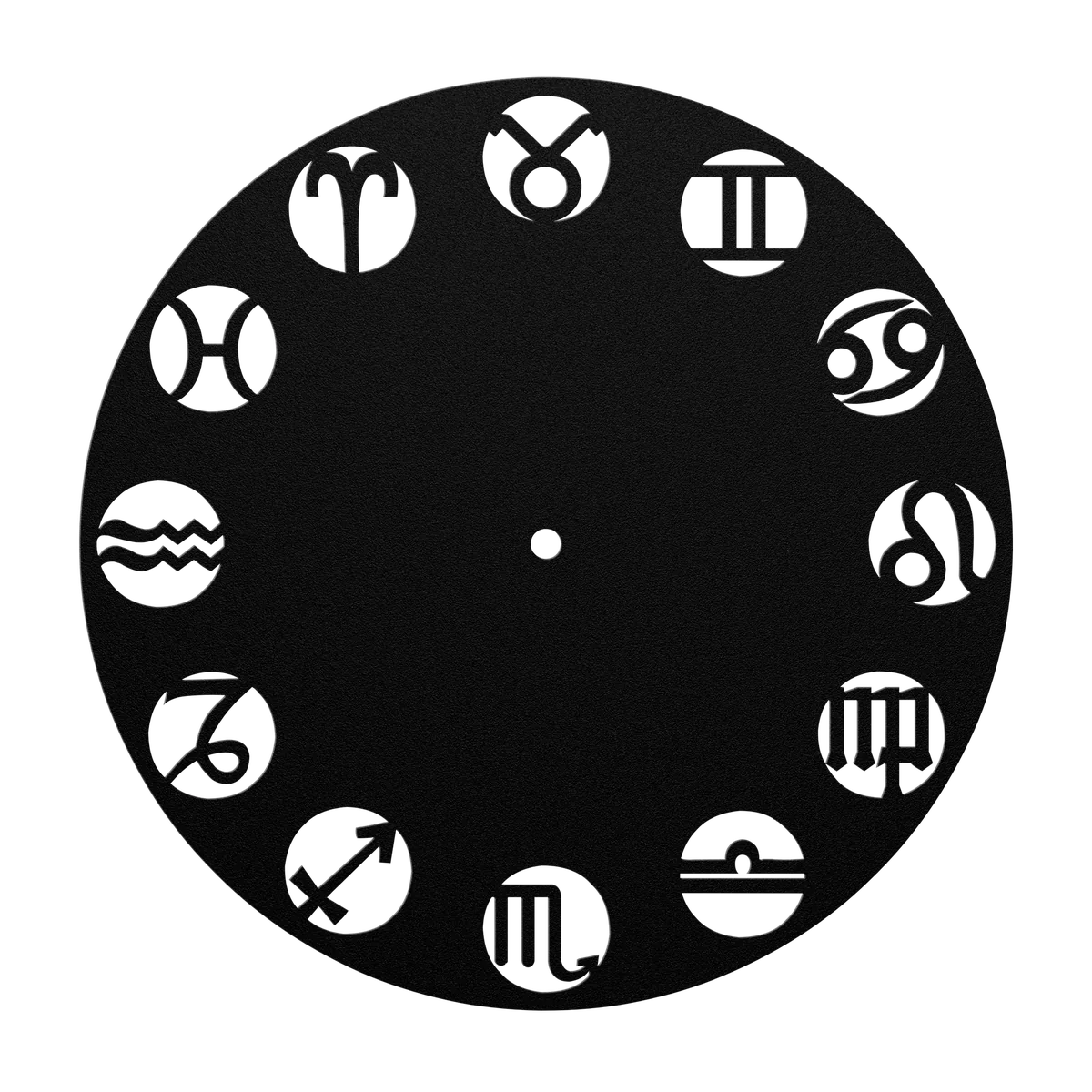 Clock Zodiac Roundels Metal Sign