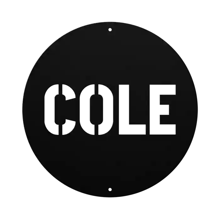 Cole Family Name Sign