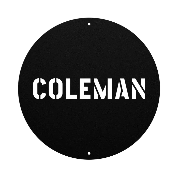 Coleman Family Name Sign