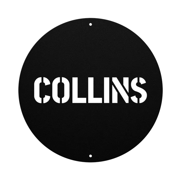 Collins Family Name Sign
