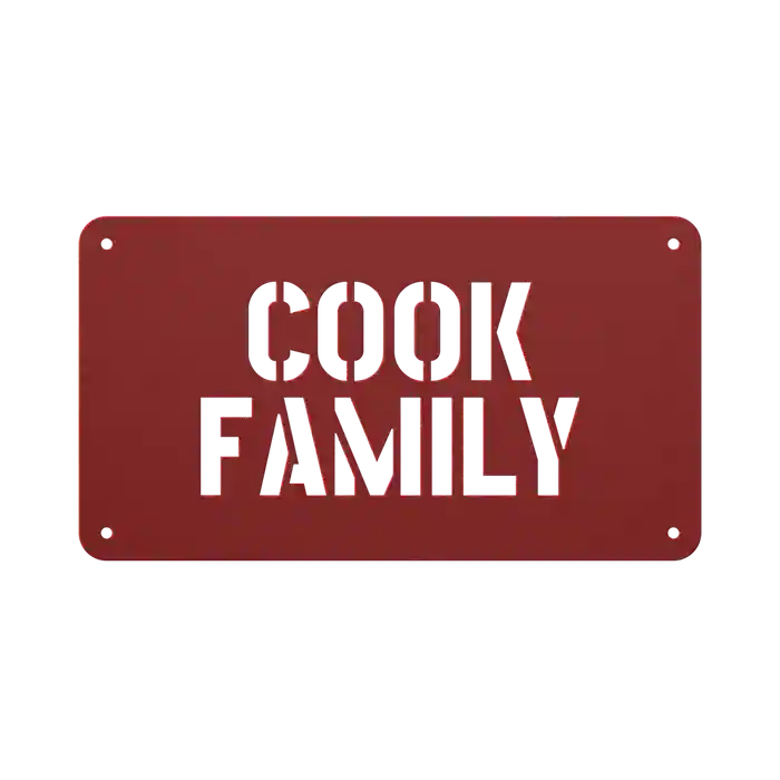 Cook Family Name Sign