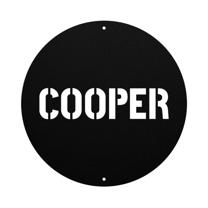 Cooper Family Name Sign