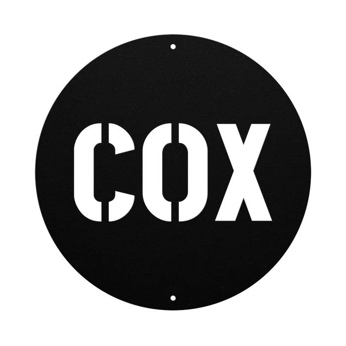 Cox Family Name Sign