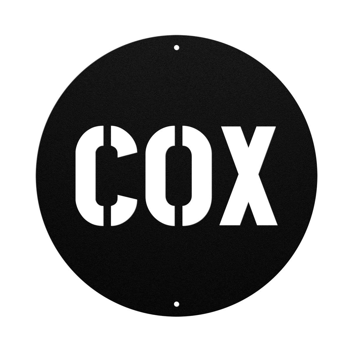 Cox Family Name Sign