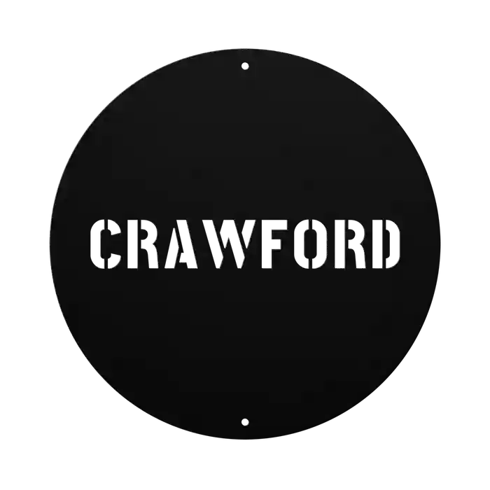 Crawford Family Name Sign