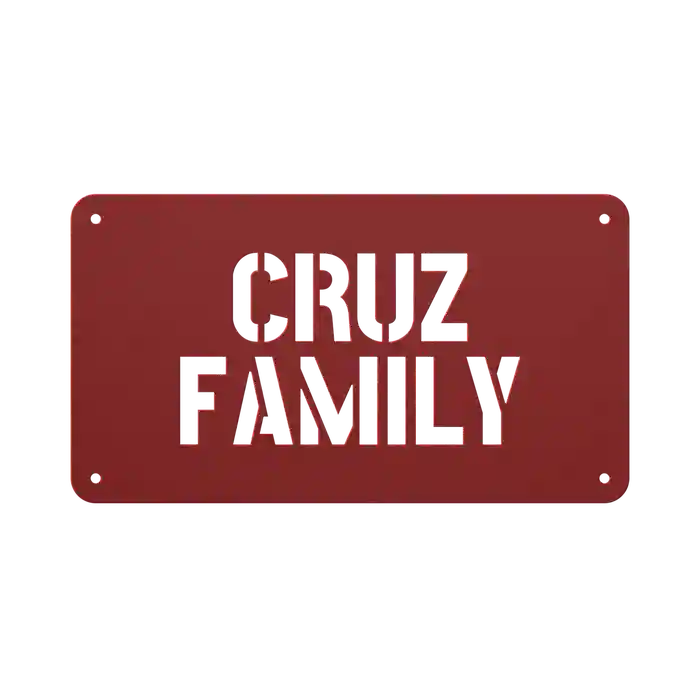 Cruz Family Name Sign
