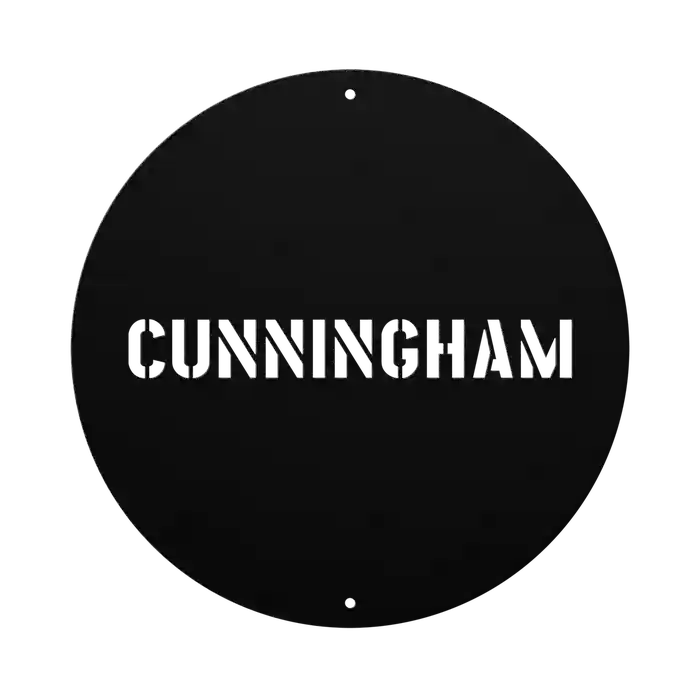 Cunningham Family Name Sign