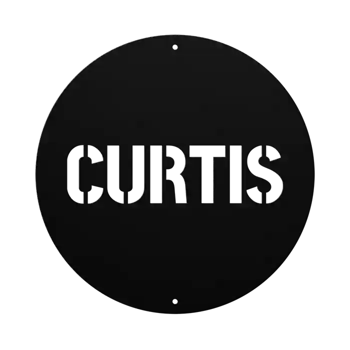Curtis Family Name Sign
