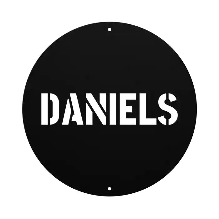 Daniels Family Name Sign