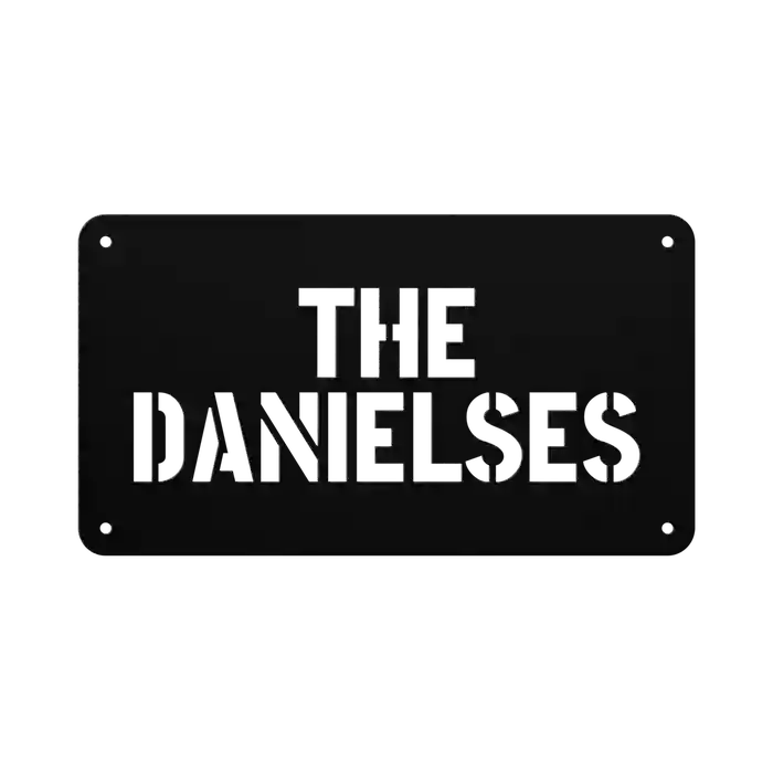 Daniels Family Name Sign