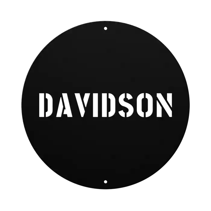 Davidson Family Name Sign