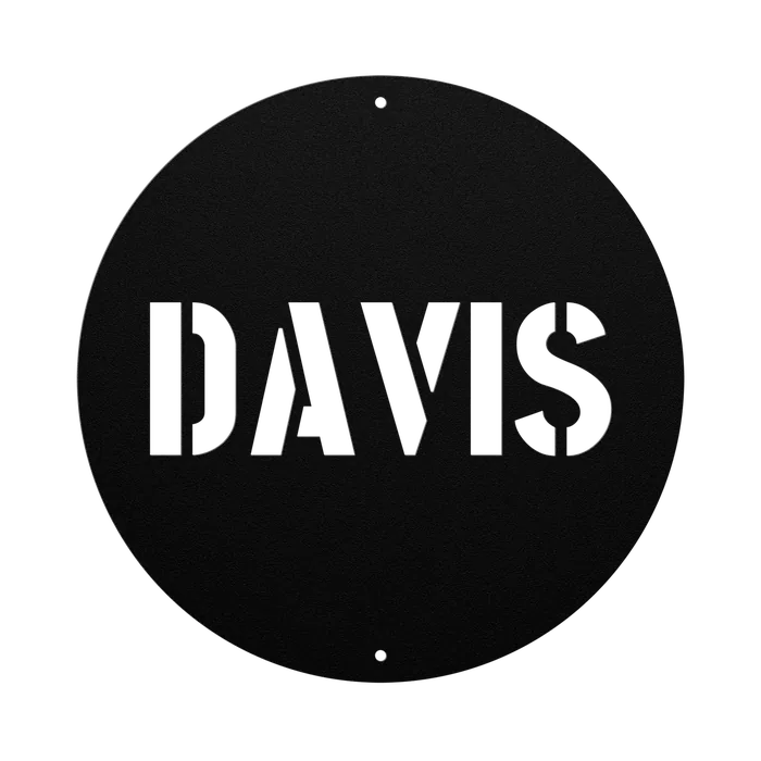 Davis Family Name Sign