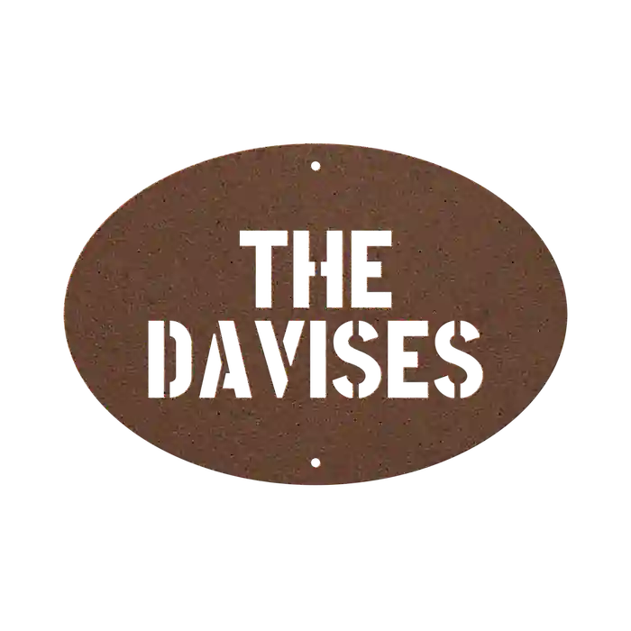 Davis Family Name Sign