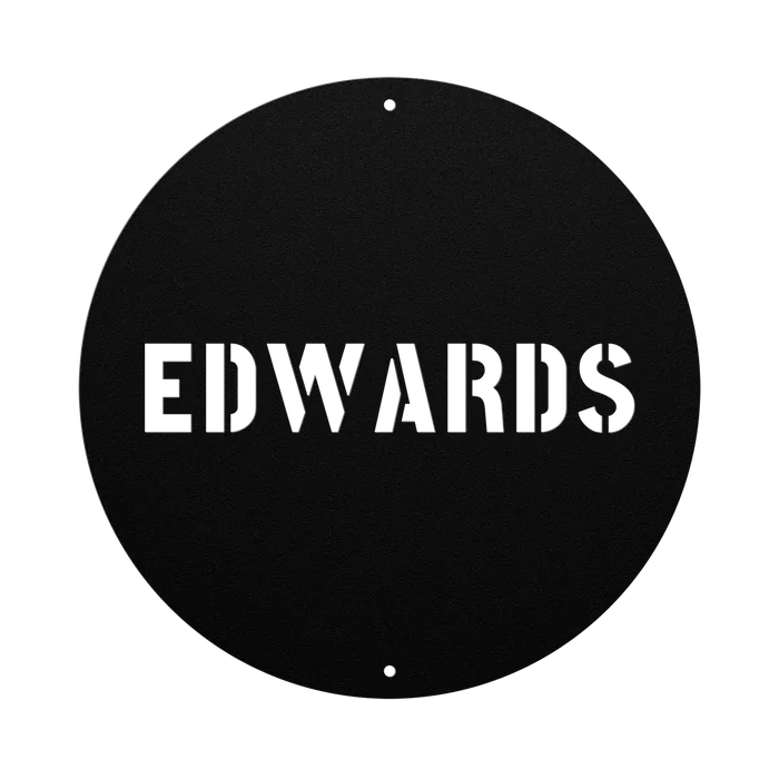 Edwards Family Name Sign