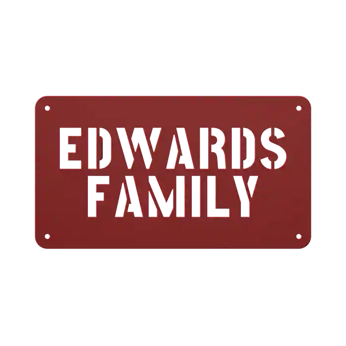 Edwards Family Name Sign