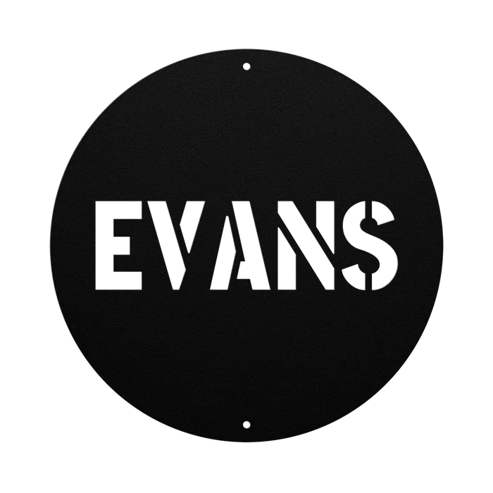 Evans Family Name Sign