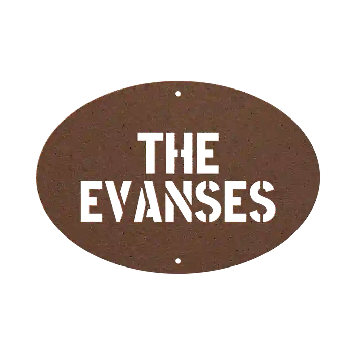 Evans Family Name Sign