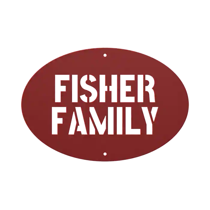 Fisher Family Name Sign