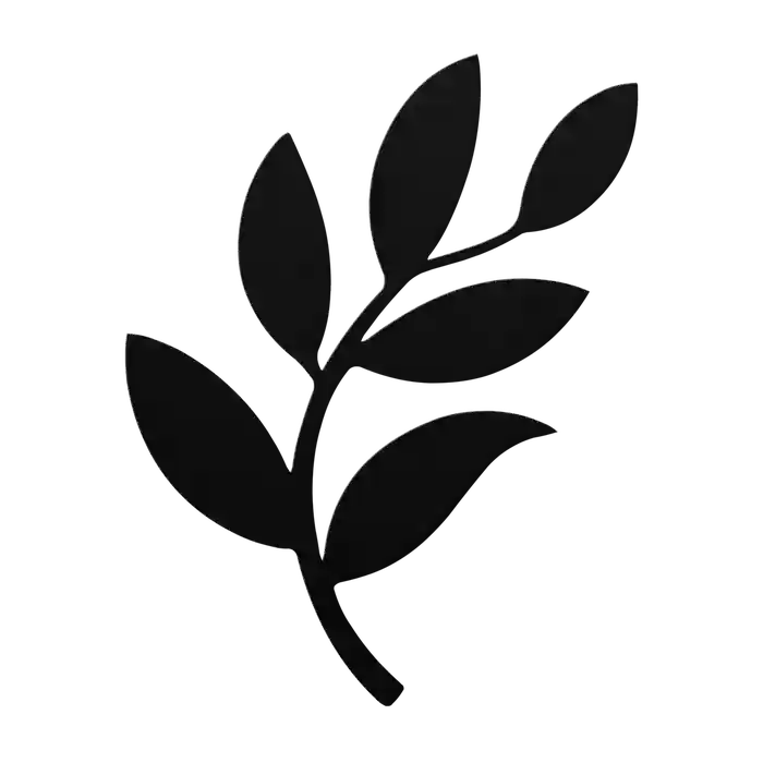 Flower Arched Sprig Metal Sign