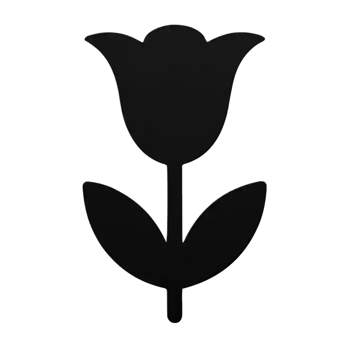 Flower Bell Tulip Metal Sign