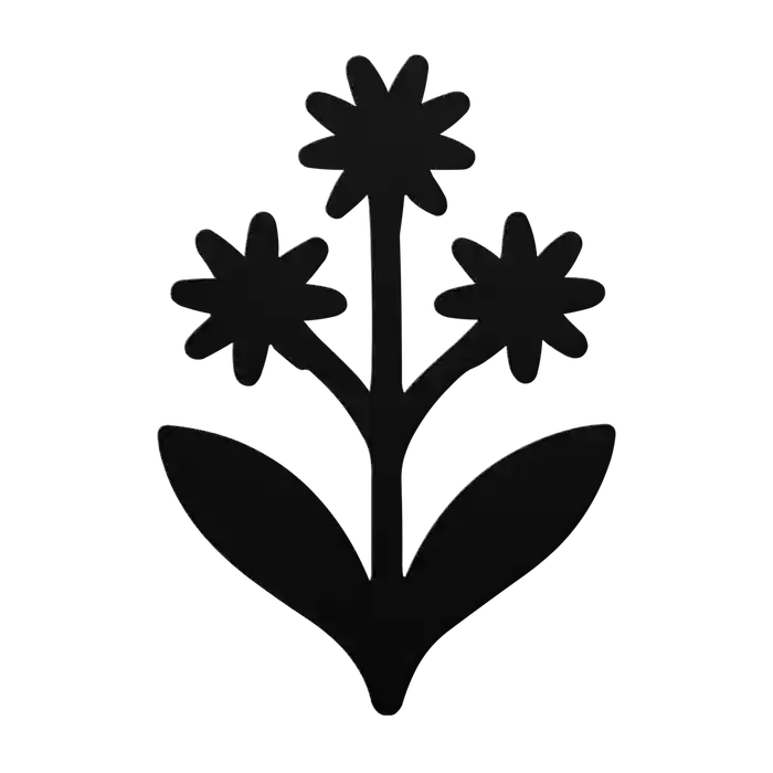 Flower Bouquet of Three Metal Sign