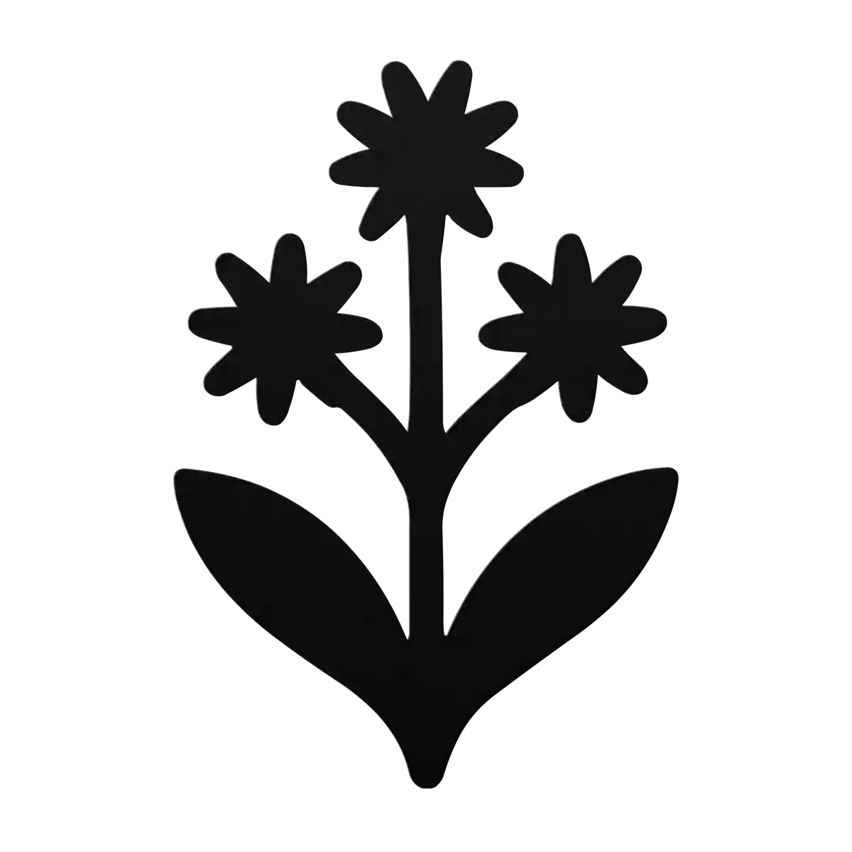 Flower Bouquet of Three Metal Sign