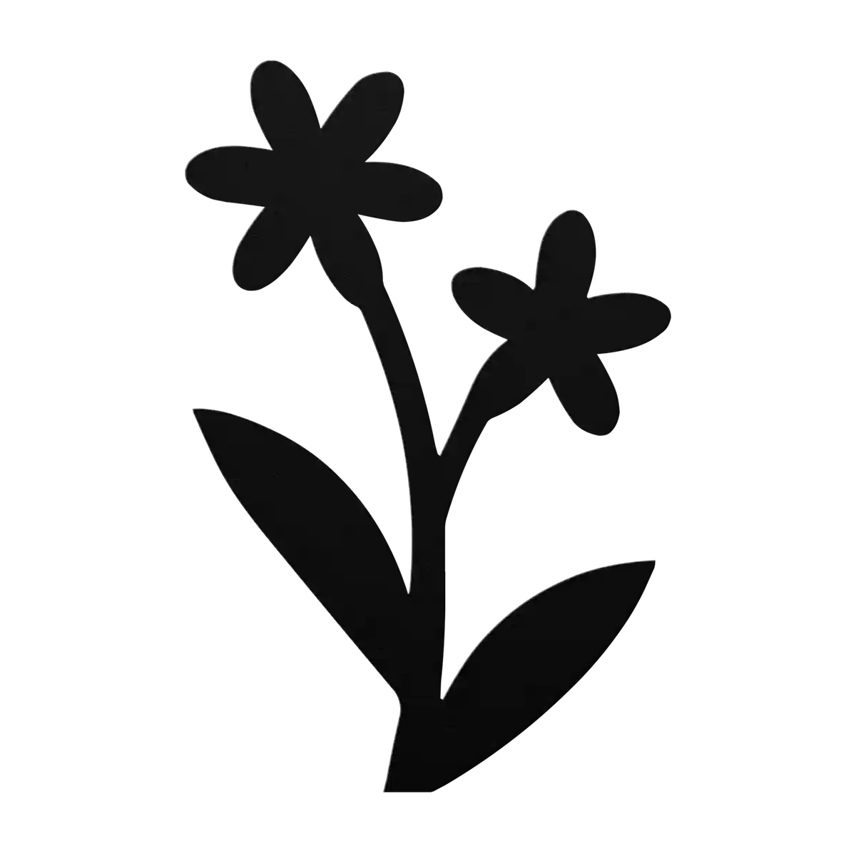 Flower Branching Pair Metal Sign