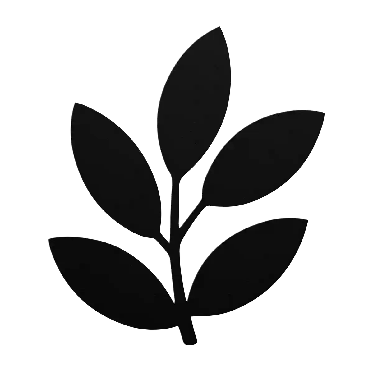 Flower Broad Fan Sprig Metal Sign