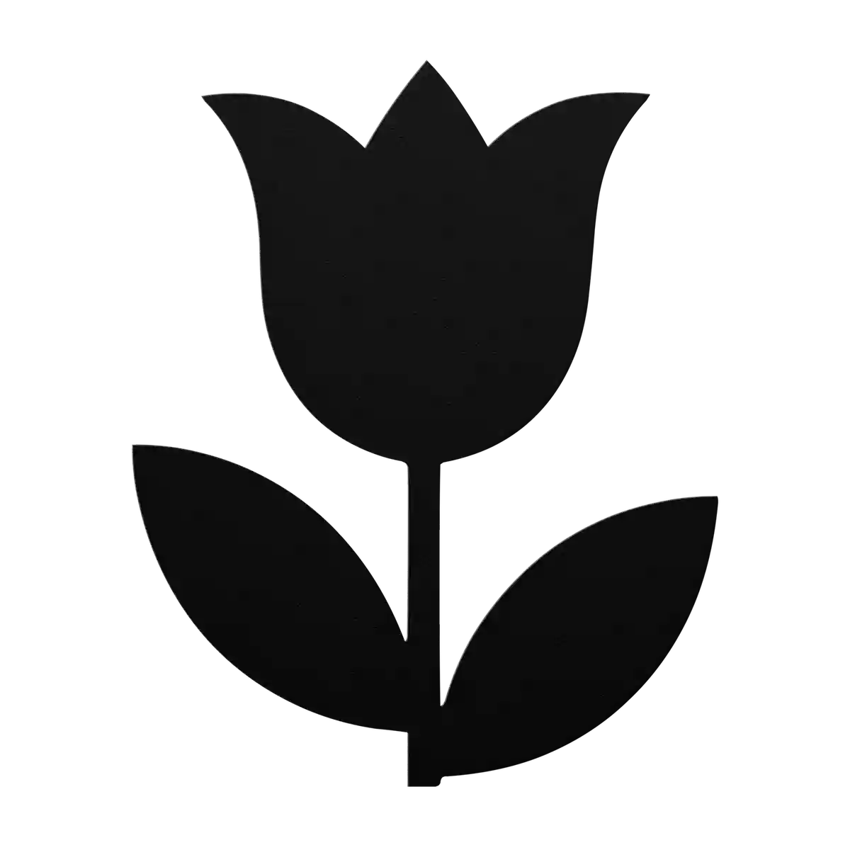 Flower Broad Leaf Tulip Metal Sign