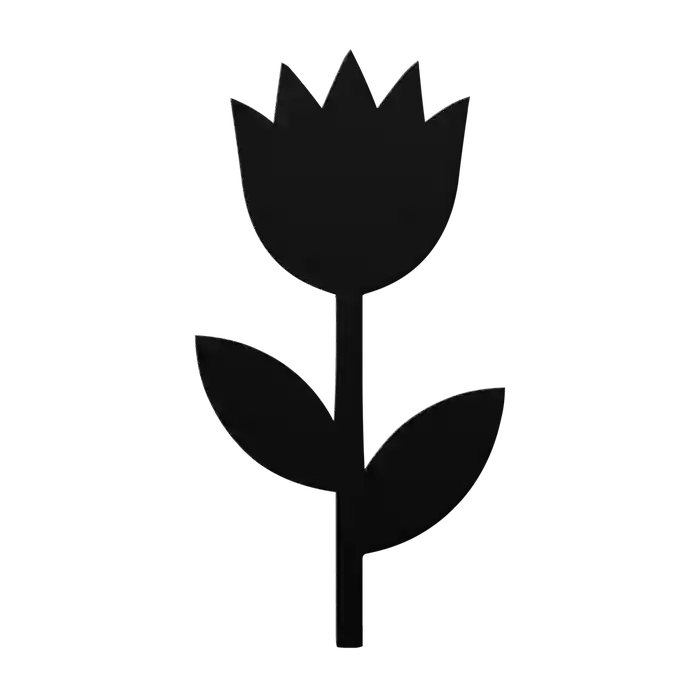 Flower Crown Tulip Metal Sign