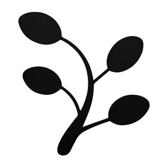 Flower Curling Vine Metal Sign
