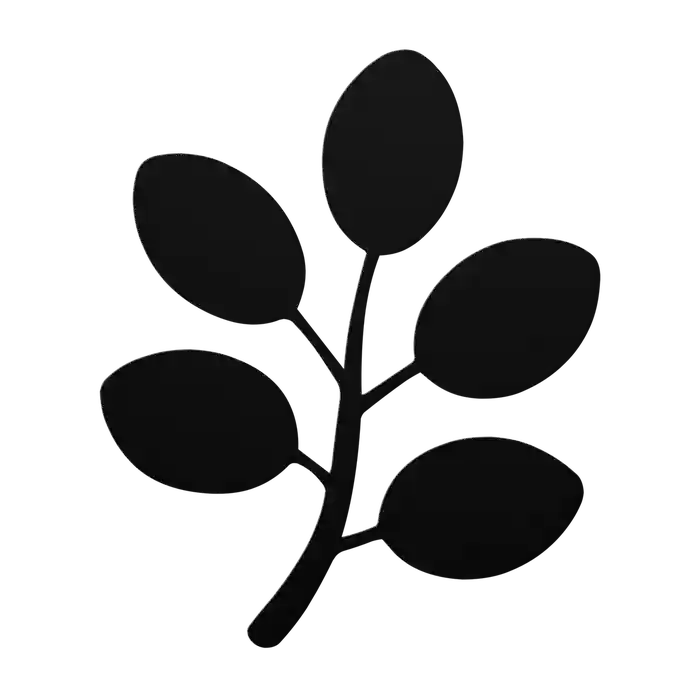 Flower Eucalyptus Metal Sign