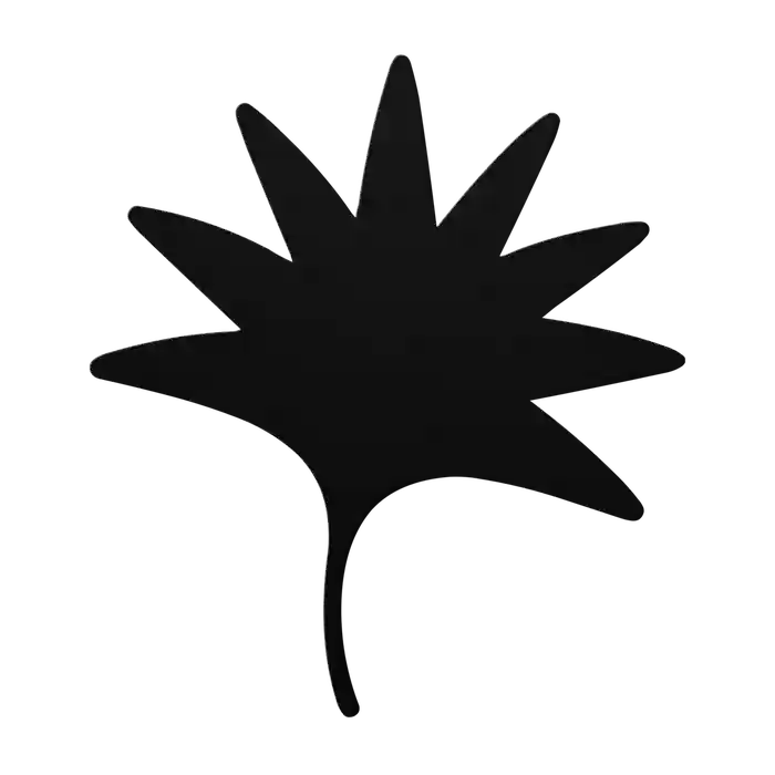 Flower Fan Palm Metal Sign
