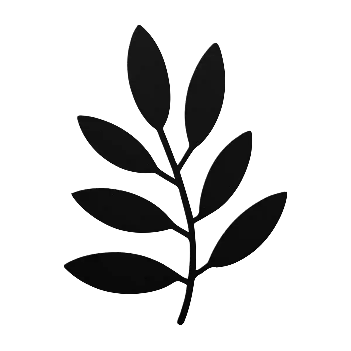 Flower Feather Sprig Metal Sign
