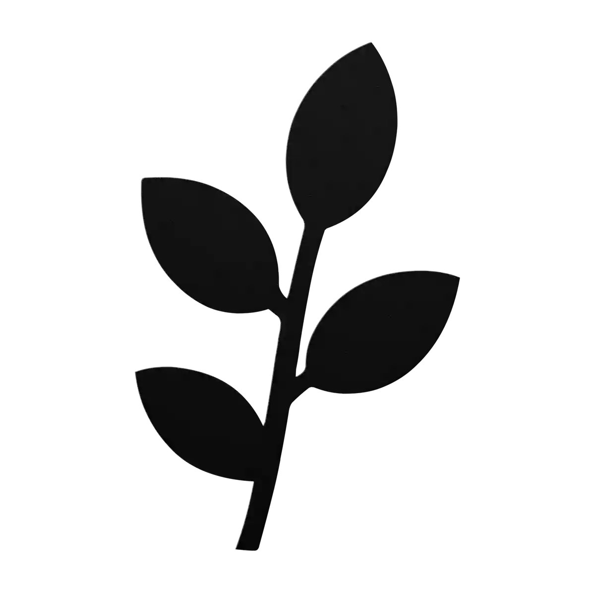 Flower Five Leaf Stem Metal Sign