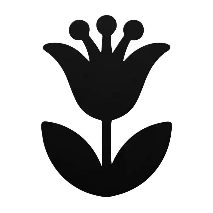 Flower Flared Stamen Tulip Metal Sign