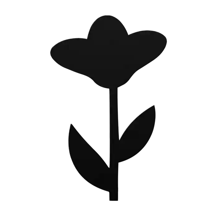 Flower Flared Tulip Metal Sign