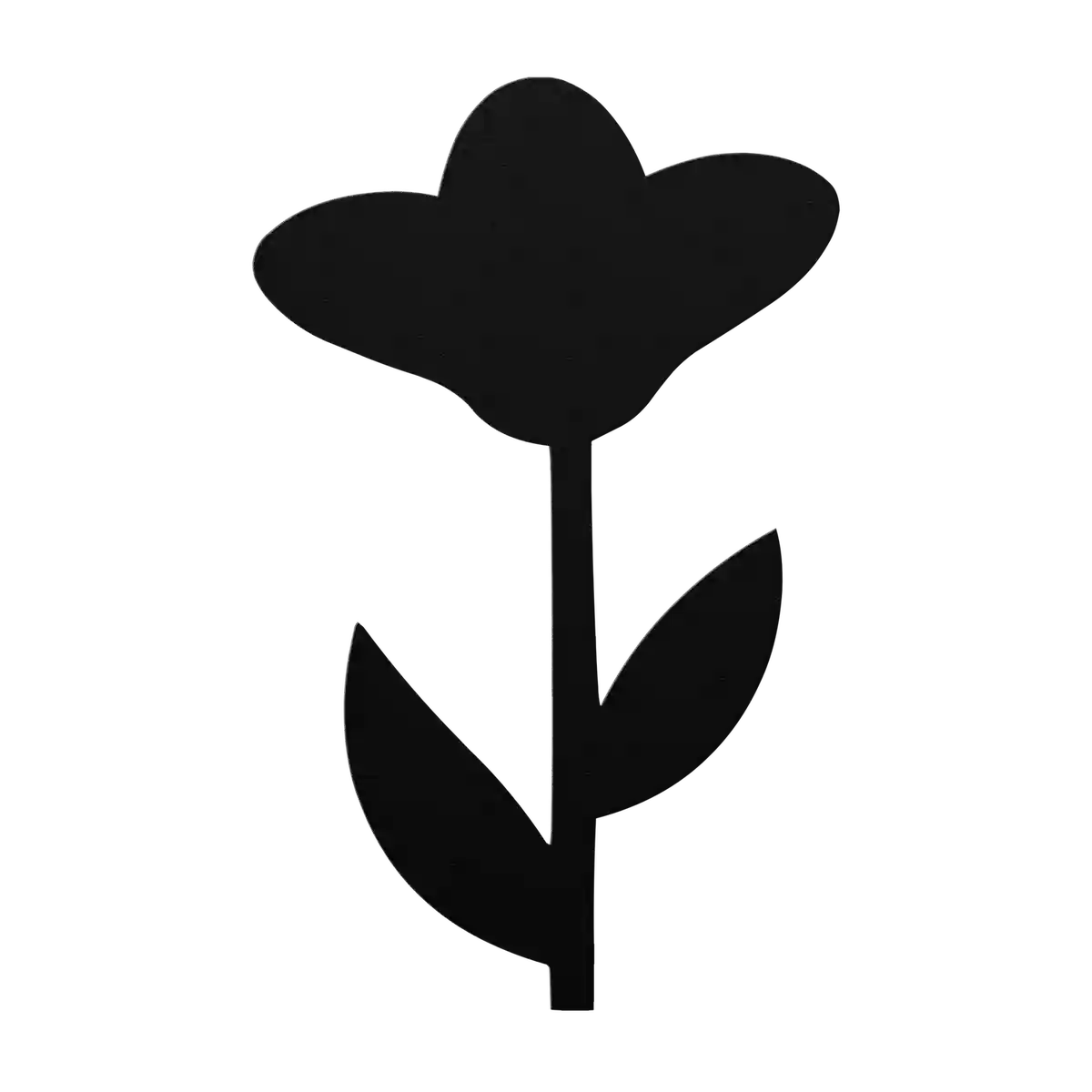 Flower Flared Tulip Metal Sign