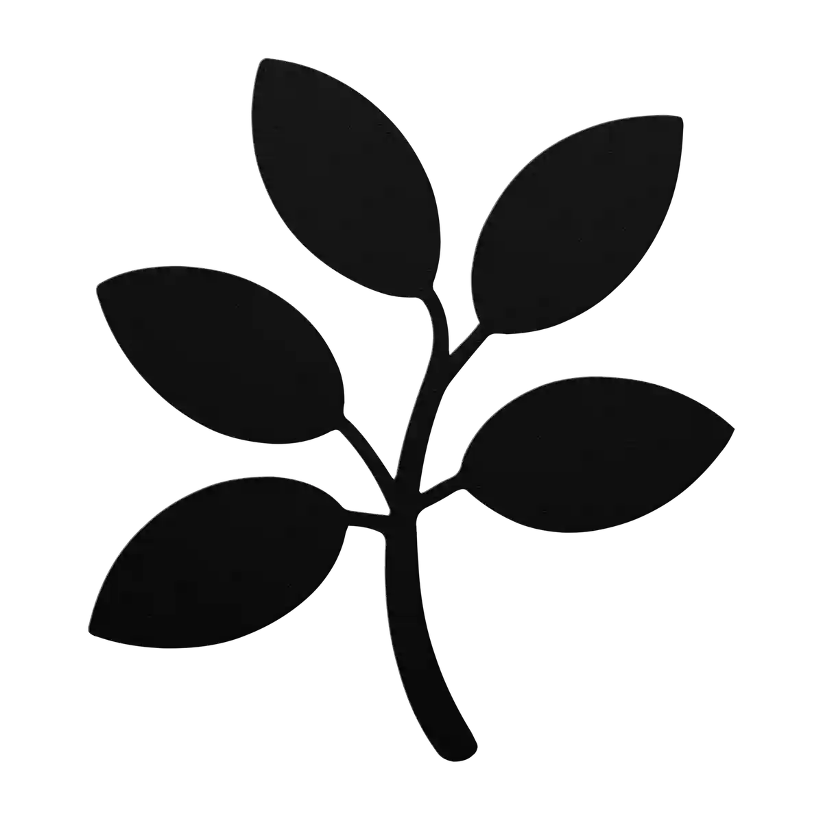 Flower Forked Round Leaf Metal Sign