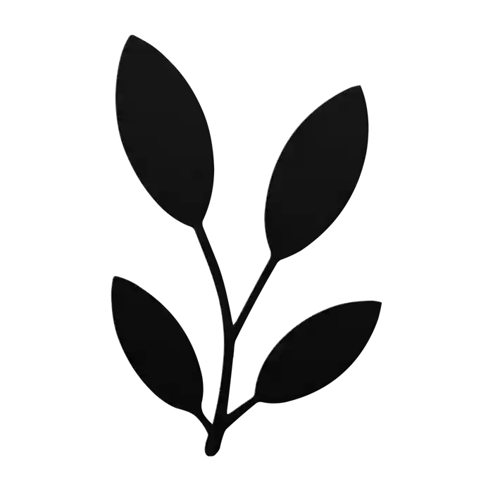 Flower Four Leaf V Metal Sign